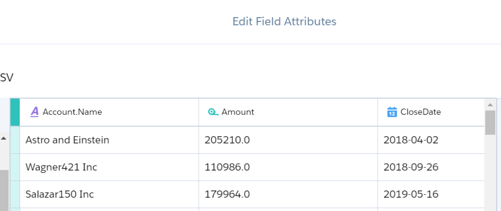 Edit Field Attributes