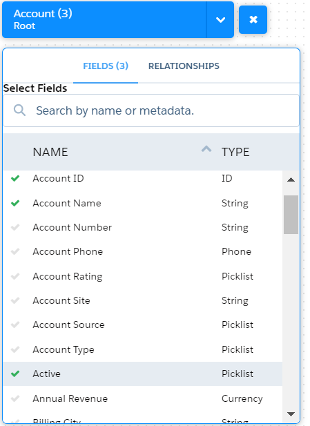 Account Fields